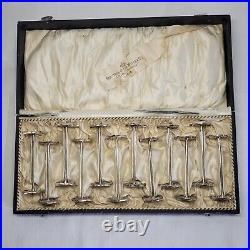 06k33 Coffret 12 Porte Couteaux Metal Argente Art Deco Wmf Ox 1900