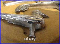 10 portes couteaux métal argenté (alliage) animaux Argit art deco knife rests