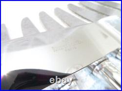 11 couteaux de table métal argenté st art deco Ravinet dinner knives 23,6cm
