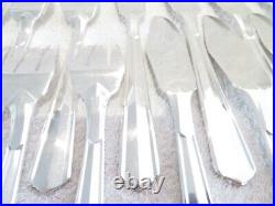11 couverts à poisson metal argente art déco Argental 22p fish cutlery set