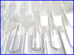 11 couverts à poisson metal argente art déco Argental 22p fish cutlery set