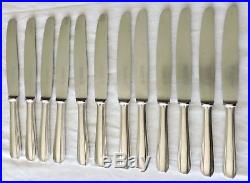 12 Couteaux Table En Metal Argente Christofle Modele Boreal Luc Lanel Art Deco