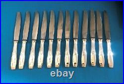 12 couteau entremet ART DECO métal argenté CHRISTOFLE modèle SAIGON CIRTA 19,5cm