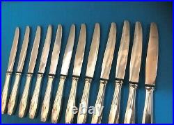 12 couteau entremet ART DECO métal argenté CHRISTOFLE modèle SAIGON CIRTA 19,5cm