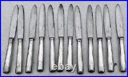 12 couteaux De Table Métal Argenté estampillé Orbrille style art déco N°2