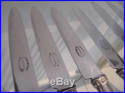 12 couteaux à dessert métal argenté Art deco (dessert knives) Boulenger