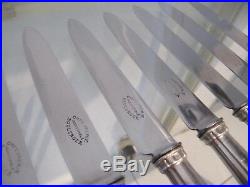 12 couteaux à dessert métal argenté Art deco (dessert knives) Boulenger