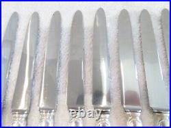 12 couteaux à dessert métal argenté Ravinet st art deco dessert knives