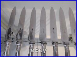 12 couteaux à dessert metal argente art deco Ercuis 18,5cm (dessert knives)