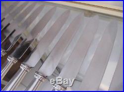 12 couteaux de table métal argenté Art deco (dinner knives) Boulenger