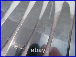12 couteaux de table métal argenté Christofle Lotti taches lames dinner knives