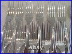 12 couverts à dessert métal argenté art deco Boulenger 24p dessert cutlery set