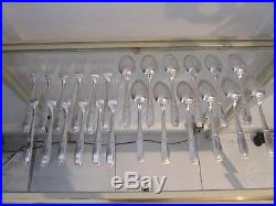 12 couverts à dessert metal argente art deco Ercuis (dessert forks spoons 24p)