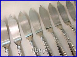 12 couverts à poisson ART DECO métal argenté Modèle GRAND PRIX DE MONACO couteau