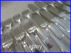 12 couverts à poisson métal argenté art déco Piery 24p fish cutlery set ety