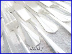 12 couverts à poisson métal argenté st art deco évasé 24p fish cutlery set