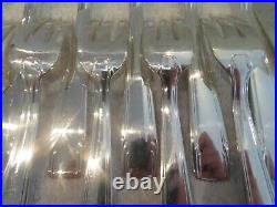 12 couverts poisson métal argenté art deco Royal feuillage 24p fish cutlery set