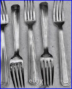 12 fourchettes De Table Métal Argenté Orbrille style art déco