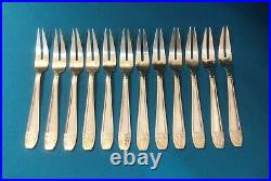12 fourchettes à escargot ART DECO modèle GRAND PRIX métal argenté Couvert 14 cm