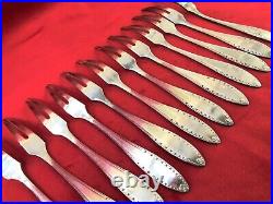 12 fourchettes à escargots ART DECO métal argenté CHRISTOFLE modèle ALBATROS TBE