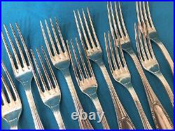 12 fourchettes à fruit ERCUIS métal argenté Modèle ARTOIS couvert 16cm ART DECO
