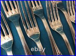 12 fourchettes à fruit ERCUIS métal argenté Modèle ARTOIS couvert 16cm ART DECO