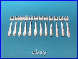 12 fourchettes à huîtres ART DÉCO modèle GRAND PRIX DE MONACO métal argenté