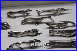 12 porte couteaux Christofle Gallia Sandoz Art Deco en métal argenté