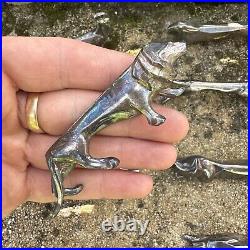 12 porte couteaux GALLIA / CHRISTOFLE par SANDOZ métal argenté ART DECO animaux