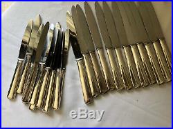 24 Couteaux Metal Argente Art Deco Menagere Ancienne Tbe