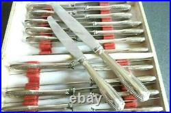 24 Couteaux de table métal argenté Art Déco Réf 219 C/62