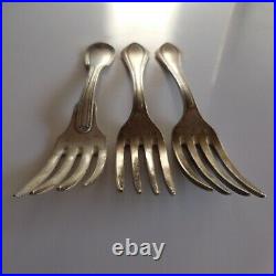 3 fourchettes couverts table métal argenté poinçon SFAM art déco France N5241