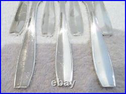 7 fourchettes à gateaux métal argenté art deco Christofle Atlas