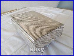 ALFRED DUNHILL ANCIENNE GRANDE BOITE ARGENT MASSIF STERLING cigar box Art Déco