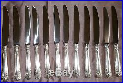 APOLLONOX 12 Couteaux de table métal argenté art déco années 30 quasi neufs +++