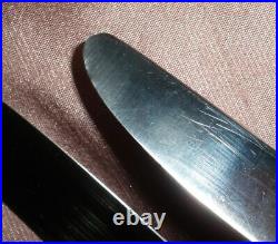 APOLLONOX 12 couteaux à fromage art déco avec manches métal argenté & lames inox