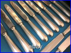 ART DECO 12 couteaux à entremet ERCUIS modèle MEDICIS métal argenté Lames inox