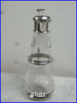 Aiguière Pichet Christofle Art Déco Cristal Métal Argente Verseuse Carafe