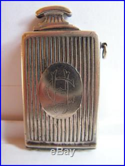 Ancien briquet bisson d'epoque art deco 1930 en metal argenté