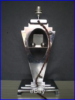 Ancien lampe porte photo art deco 1930 en bronze ou laiton argenté antique lamp