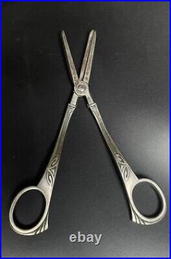 Anciens CISEAUX à RAISIN ART DÉCO WMF en métal argenté Jugendstil grape scissors