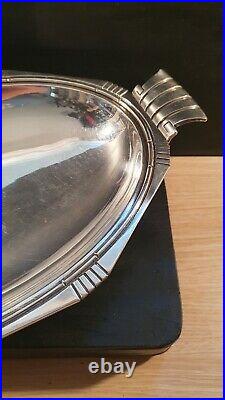 Antique French Art Deco Silver Plated Orfevre Durousseau Raynaud Metal Argente