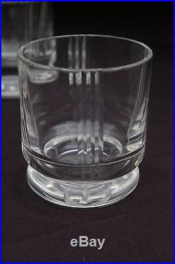 Baccarat Service Porto Rhum Cristal taillé/Argent Art Déco Carafe + 8 verres