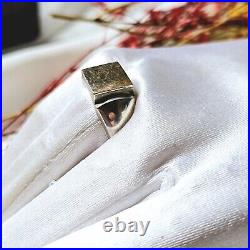 Bague Chevalière Art Déco Artisan Or 18k Argent 925 Poinçon Aigle & Sanglier T55