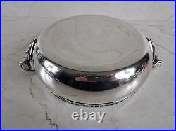 Beau plat couvert légumier en métal argenté art déco silverplate dish tureen