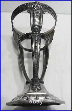 Belle COUPE sur pied cristal métal argenté art déco 1930 orfèvrerie DILECTA