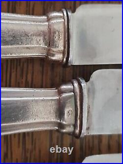 Boulenger Orfèvrerie 12 couteaux à entremets/dessert/Metal Argenté Art Déco 30's