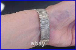 Bracelet En Argent 925 Ceinture Style Art Deco Silver Belt Buckle Bangle