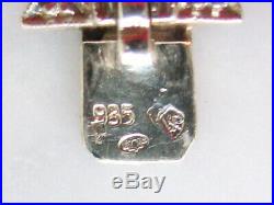 Bracelet ancien Art Déco argent diamants d'imitation Style joaillerie Superbe
