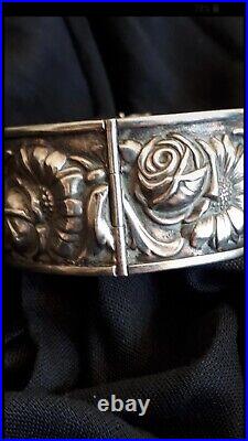 Bracelet argent Art Nouveau Art Déco